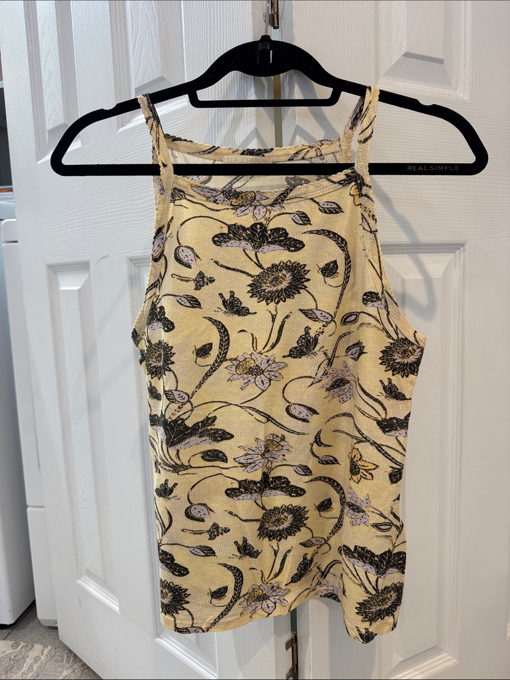 Ulla Johnson Yellow Floral High-Neck Tank